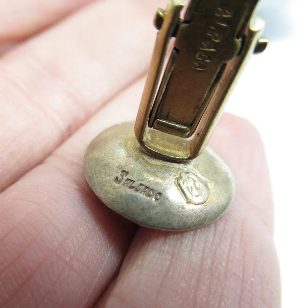 Vintage Sterling Sombrero Cuff Links snd tie tack